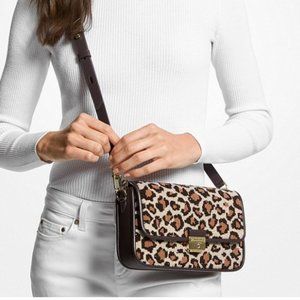 LIMITED EDITION #274/500 Michael Kors NWT Bradshaw Handbag Beaded Leopard Design